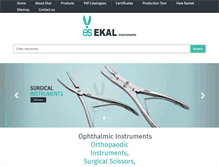 Tablet Screenshot of ekal-instruments.com